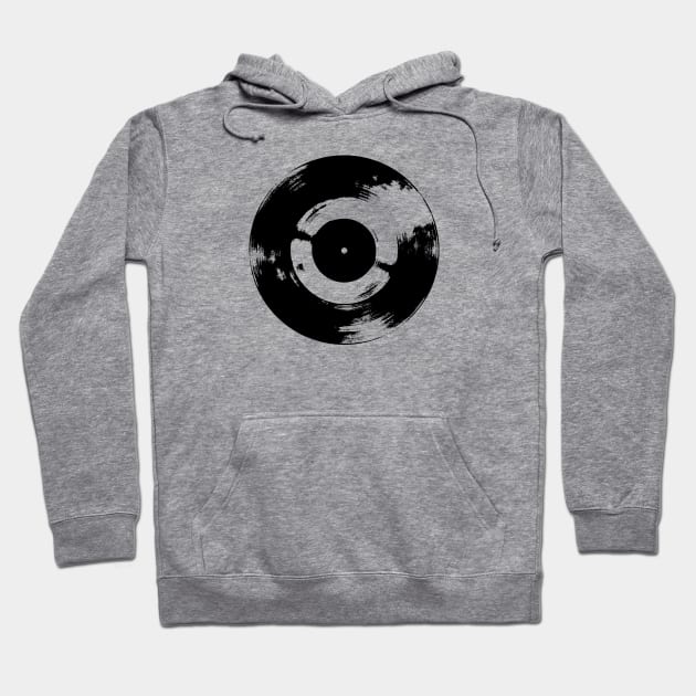 Retro Vinyl LP Record Graphic Hoodie by Spindriftdesigns